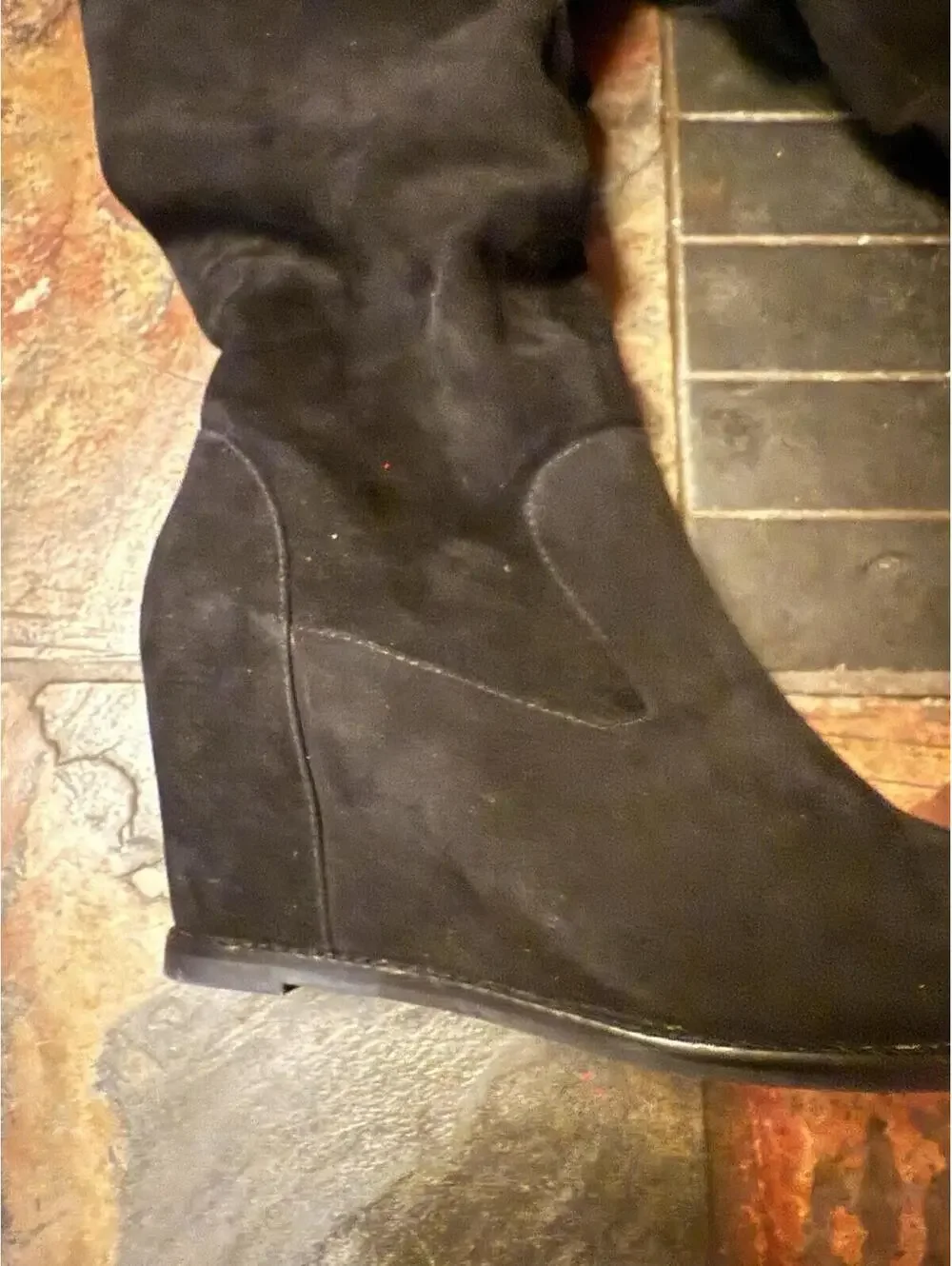 Johnston & Murphy Woman's Boots, Black Suede, Beauty US 10